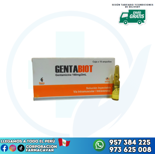 Gentabiot ampolla  (gentamicina 160mg/2ml)