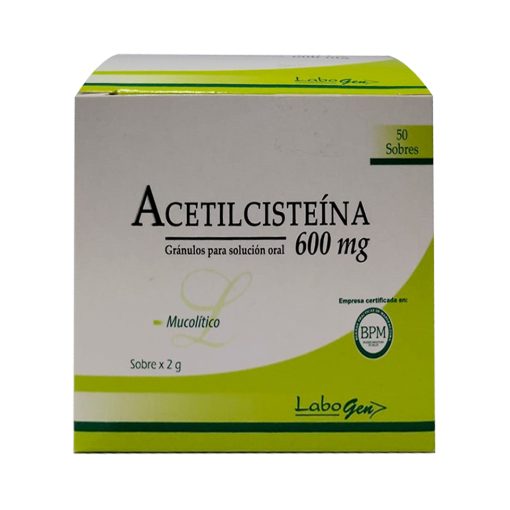 acetilcisteina 600mg/ 50sobres