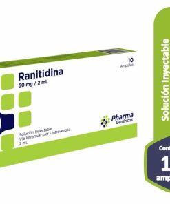 ranitidina 50mg/2ml  CAJA POR 10 UNIDADES