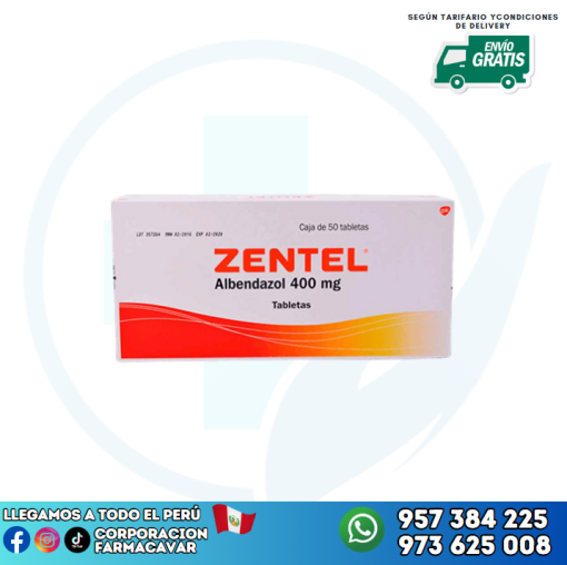 ZENTEL 400MG X50 TAB GSK