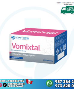 VOMIXTAL (DIMENHIDRINATO 50G) X 100 TABLETAS ROXFARMA
