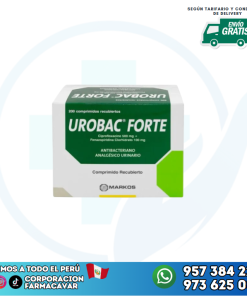UROBAC FORTE (CIPROFLOXACIONO 500MG + FENAZOPIRIDINA CLORHIDRATO 100MG) X 200 COMP. RECU.