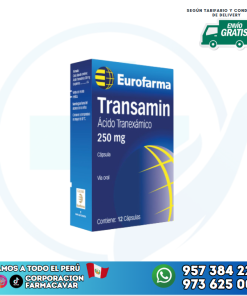 TRANSAMIN (ACIDO TRANEXAMICO) 250MG X 12 CAPSULAS EUROFARMA