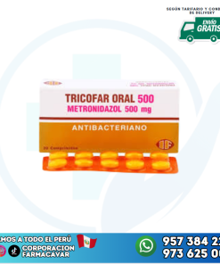TRICOFAR ORAL 500 (METRONIDAZOL 500MG) X 20 TAB REC.