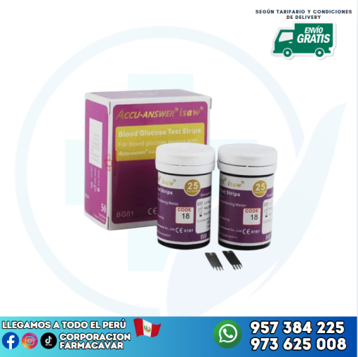 TIRA ACCU ANSWER (GLUCOSA) 50 UND