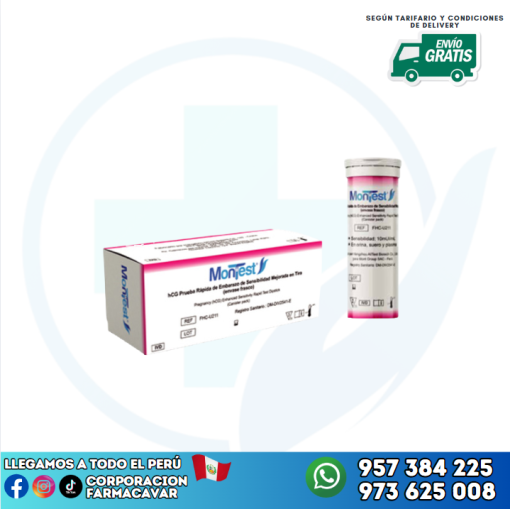 TEST DE EMBARAZO - MONTEST X 25 TIRAS 10MUI/ML