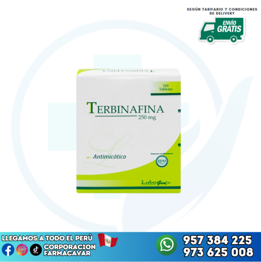 TERBINAFINA 250MG X 100 TABLETAS LABOGEN