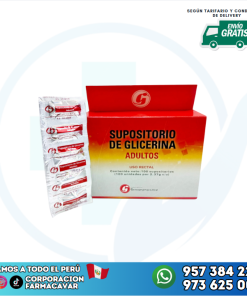 SUPOSITORIO DE GLICERINA ADULTO USO RECTAL - CAJA 100 UN
