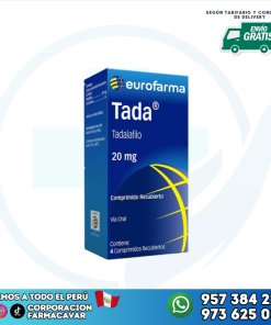 TADALAFILO 20MG X 4 TAB REC EUROFARMA
