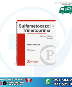 SULFAMETOXAZOL + TRIMETOPRIMA 800MG/160MG X 100 TAB PORTUGAL
